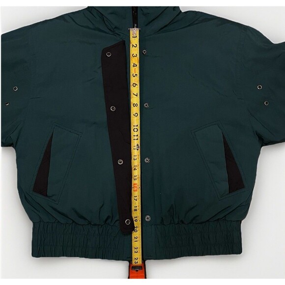 RARE VTG London Fog Puffer Jacket Men’s L 80s 90s Green Aztec Lining Coat - Picture 7 of 11
